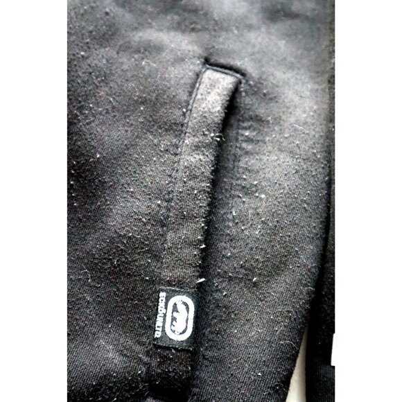 Ecko Unltd Fleece Hoodie Medium Black Zip Varsity Sherpa Jacket Streetwear - Picture 4 of 10